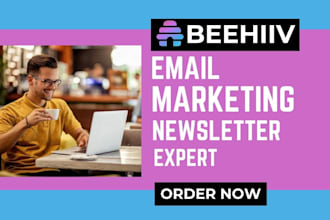 do beehiiv landing page newsletter design email automation beehiiv email signup