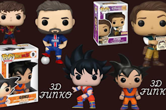 do 3d funko pop model 3d chibi character 3d flexi model 3d articulated model