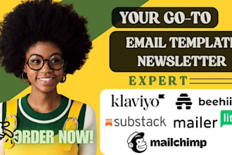 design substack canva email newsletter with thumbtack mailerlite email template