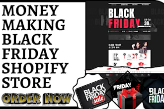 design black friday shopify store halloween store christmas black friday website