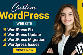 fix wordpress issues, redesign, update, and migrate your website