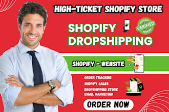 set up profitable high ticket shopify store product dropshipping store