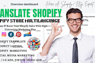 translate your shopify store in arabic, german, spanish, dutch and english