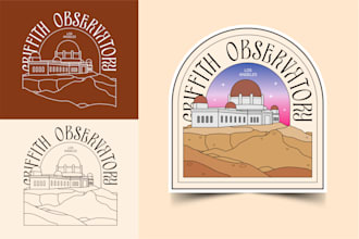 create a travel logo with vintage style