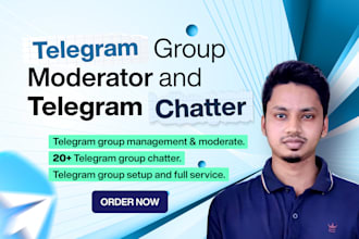 be your telegram group admin or moderator and setup group