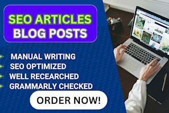 do SEO article writing, blog post writing or content writing