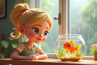 illustrate children story book, 3d children book illustration