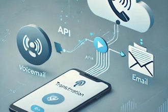 integrate API for voicemail transcription and database with python shell script
