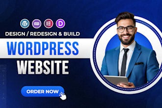 design, or redesign wordpress website development with elementor