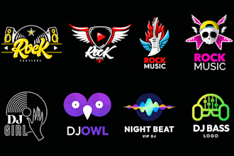 create unique dj, music band, and event logo that stand out
