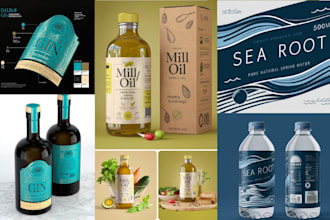 design product label, supplement label with product packaging design