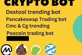 provide real dextool bot, trending bot, volume bot,  pinksale bot, cmc bot