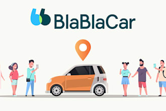 develop carpooling app, carpooling  website ridesharing ,app like blablacar