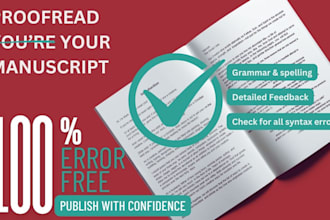 proofread and edit your document or book manuscript