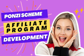 create a ponzi scheme, an MLM usdt program, and an affiliate program