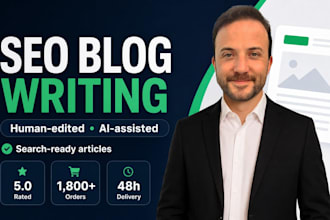 write human first SEO blogs that rank on search engines, ai