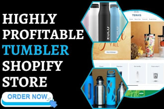 build tumbler shopify pod drinkware water bottle store flask tumbler website
