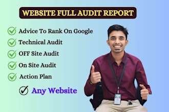 provide full website audit report in any cms