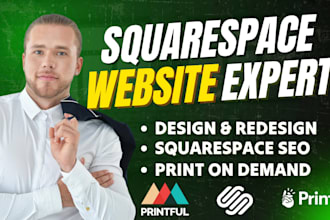 redesign squarespace landing page squareonline booking printful gelato website
