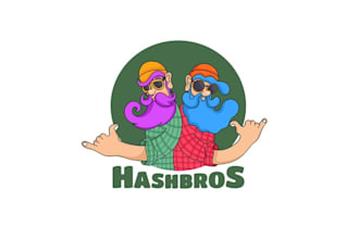 design hipster lumberjack cartoon logo
