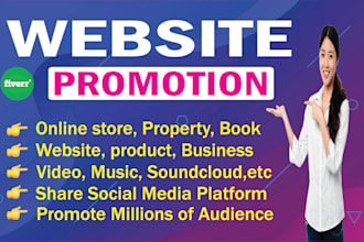 promote your website, product, property, business, online store, etc