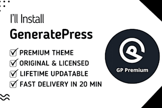 install generatepress premium theme and plugin with updates