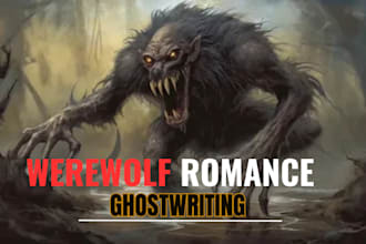 ghostwrite werewolf story, romance, romance story, ghostwriting, vampire, horror