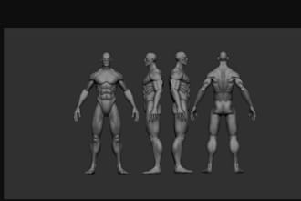 3d anatomy model for 3d printing,3d head bust, 3d anatomy,zbrush,stl file,maya