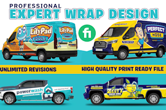 make professional van wrap, car wrap, truck, vehicle wrap in 24 hours
