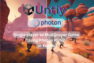 convert single player to thriving multiplayer game in unity
