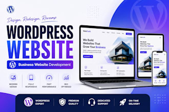 design, redesign, revamp wordpress website, business website development