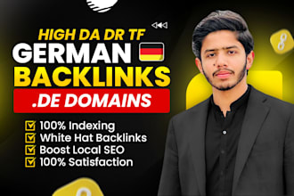 build high DR da tf german de backlinks to boost local SEO