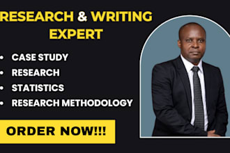 handle projects on case study research, statistics and research methodology