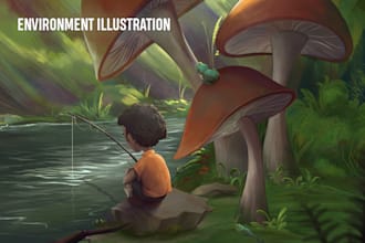 create 2d environment and game background for you