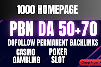 create 1000 homepage contextual dofollow da 50plus  backlinks
