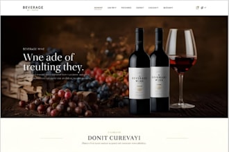 design wine shopify liquor wine beverages alcohol store wine beverages website
