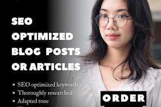 copywrite SEO optimized blog posts or articles