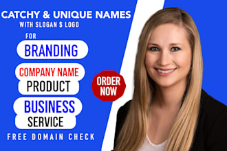 brainstorm creative business, company or brand name with logo and slogan