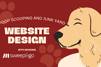 create poop scooper website, junk removal website with bookingkoala, sweepand go