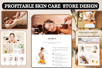 design skincare shopify store beauty cosmetic spa store skicare webiste