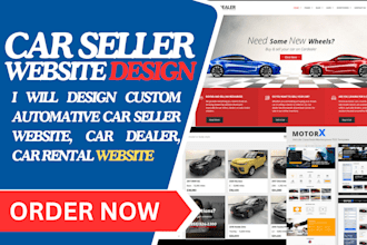 design custom automative car seller website, car dealer, car rental website