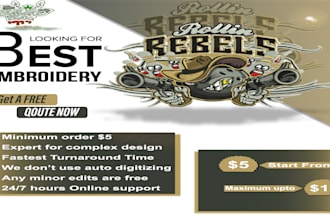 do embroidery digitizing into dst logo design