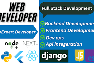 be your full stack developer for professional web and mobile application
