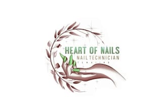 design minimalist awesome nail technician logo