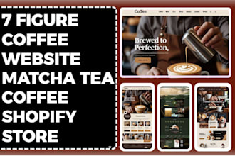 design coffee website green tea matcha tea coffee store coffee dropshipping