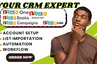 setup zoho book expert zoho project zoho one zoho form automation zoho campaign