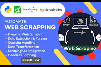 automate web scraping with python and selenium