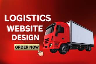 design logistics trucking cargo website with wordpress