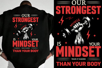 create fitness  gym cool workout t shirt designs