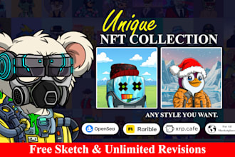 draw and generate 100, 1k, 10k nft art collections